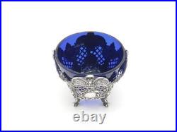 Victorian Scottish Sterling Silver Pierced Floral Sweet-Treat Bowl Antique 1889