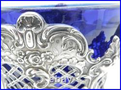 Victorian Scottish Sterling Silver Pierced Floral Sweet-Treat Bowl Antique 1889