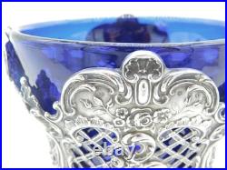 Victorian Scottish Sterling Silver Pierced Floral Sweet-Treat Bowl Antique 1889