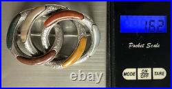 Victorian Scottish agate knot brooch 925 sterling silver, c. 1880, antique