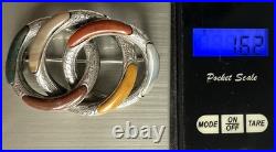 Victorian Scottish agate knot brooch 925 sterling silver, c. 1880, antique