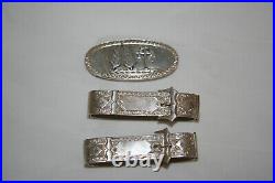 Victorian Scottish silver presentation case, brooch and scarf rings C1840's