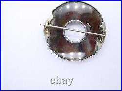 Victorian Silver Agate Brooch Scottish Pebble Jewellery