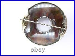 Victorian Silver Agate Brooch Scottish Pebble Jewellery