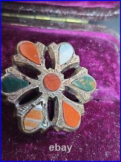 Victorian Silver Scottish Pebble Agate Celtic Pendant Brooch. Early Example