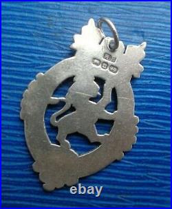 Victorian Sterling Silver Fob Medal h/m 1894 Scottish Rampant Lion