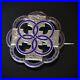 Victorian Sterling Silver Scottish Cobalt Enamel Engraved Celtic Knot Brooch