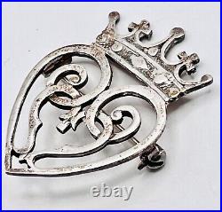 Vintage 925 Scottish John Hart Iona Luckenbooth Brooch Edinburgh 1961 6.9g Boxed