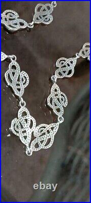 Vintage 925 Sterling Silver Scottish Knot Chain. Celtic style