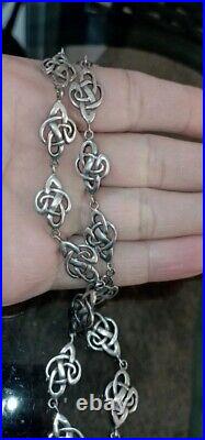Vintage 925 Sterling Silver Scottish Knot Chain. Celtic style