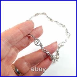 Vintage Glasgow Rose Sterling Silver Necklace Scottish Art Nouveau Jewelry