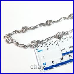 Vintage Glasgow Rose Sterling Silver Necklace Scottish Art Nouveau Jewelry