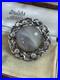 Vintage John Hart Iona Scottish Agate Brooch Sterling Silver 925 Hallmarked 1967