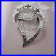 Vintage Luckenbooth Sterling Silver Heart & Crown Shaped Large Scottish Brooch