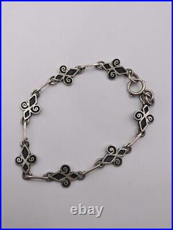 Vintage Malcolm Gray Ortak Silver Skara Brae Bracelet Scottish