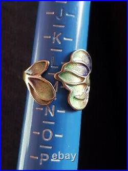 Vintage Norman Grant Sterling Silver Enamel Ring Scottish Size L M