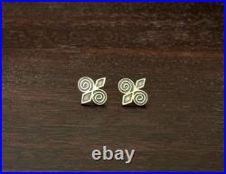 Vintage Ola Gorie OMG Skara Brae Scottish Sterling Silver Stud Earrings 925