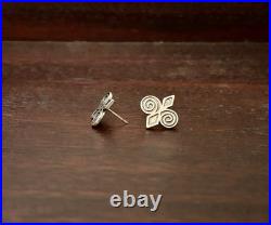 Vintage Ola Gorie OMG Skara Brae Scottish Sterling Silver Stud Earrings 925