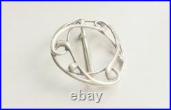 Vintage Ola Gorie Orkney Scottish Sterling Silver Scarf Brooch Boxed Hallmarked