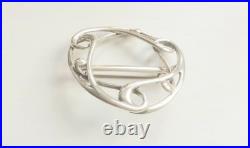 Vintage Ola Gorie Orkney Scottish Sterling Silver Scarf Brooch Boxed Hallmarked