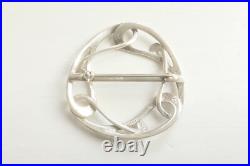 Vintage Ola Gorie Orkney Scottish Sterling Silver Scarf Brooch Boxed Hallmarked