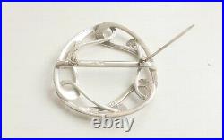Vintage Ola Gorie Orkney Scottish Sterling Silver Scarf Brooch Boxed Hallmarked