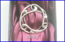 Vintage Ola Gorie Orkney Scottish Sterling Silver Scarf Brooch Boxed Hallmarked