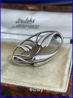 Vintage Ola Gorie Sterling Silver Brooch 925 Abstract Rennie Mackintosh Scottish