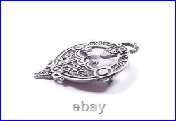 Vintage Ola M Gorie Brooch Sterling Silver Scottish 1976 Hallmark Orkney