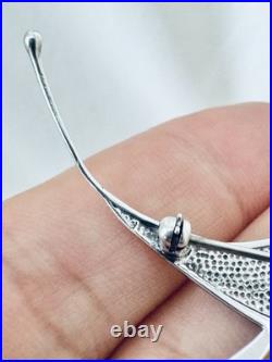 Vintage Pat Cheney Sterling Silver & Enamel Brooch Pin Scottish Designer