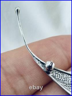 Vintage Pat Cheney Sterling Silver & Enamel Brooch Pin Scottish Designer