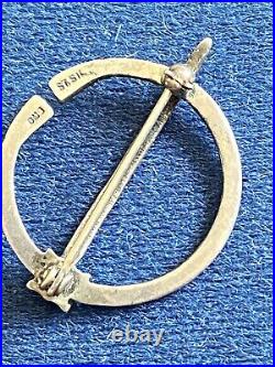 Vintage Retro Scottish Ola Gorie Pennanular Sterling Silver Pin Brooch