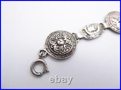 Vintage Robert Allison Scottish Viking Sterling Silver Bracelet
