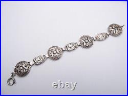 Vintage Robert Allison Scottish Viking Sterling Silver Bracelet