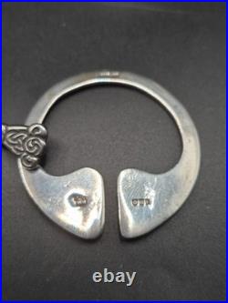 Vintage Robert Allison Sterling Silver Scottish Pennanular Kilt Brooch 19.2g