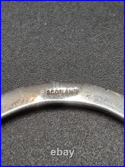 Vintage Robert Allison Sterling Silver Scottish Pennanular Kilt Brooch 19.2g