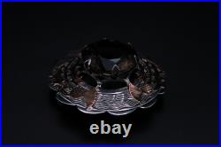 Vintage Scottish 9ct Gold & Sterling Silver Smoky Quartz 28 Carat Brooch HM 1961