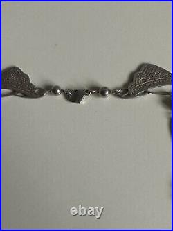 Vintage Scottish Art Nouveau Sterling Silver Enamel Necklace