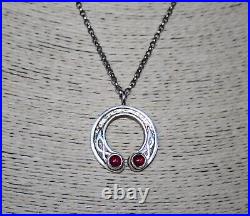 Vintage Scottish Celtic Solid Silver Pendant Necklace SJW Edinburgh'84 Sterling