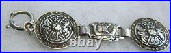 Vintage Scottish Glasgow Robert Allison Sterling Silver Viking Ship Bracelet