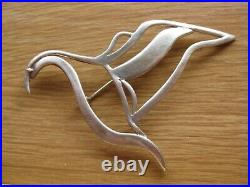 Vintage, Scottish Hallmarked Designer Silver, Large Statement Bird Brooch