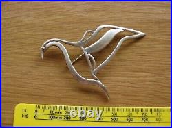 Vintage, Scottish Hallmarked Designer Silver, Large Statement Bird Brooch