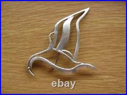 Vintage, Scottish Hallmarked Designer Silver, Large Statement Bird Brooch