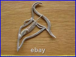 Vintage, Scottish Hallmarked Designer Silver, Large Statement Bird Brooch