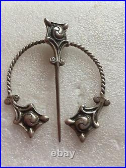 Vintage Scottish Iona Sterling Silver Kilt Pin Brooch