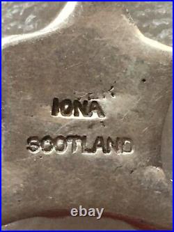 Vintage Scottish Iona Sterling Silver Kilt Pin Brooch
