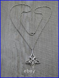 Vintage Scottish OMG OLA M GORIE Sterling Silver Kells Bird Pendant Necklace