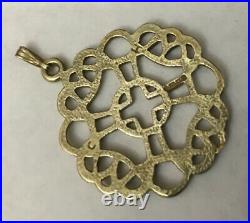 Vintage Scottish Ortak Malcolm Grey HM Sterling Silver Gilt Celtic Knot Pendant