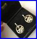 Vintage Scottish Ortak Orkney Sterling Silver Celtic Flower Dropper Earrings