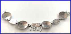 Vintage Scottish Robert Allison Solid Silver Bracelet Iona Shield Viking ship